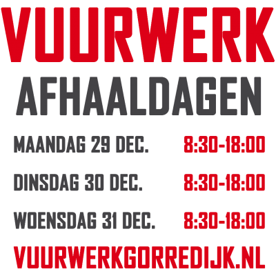 Bouwkern vuurwerk afhaaldagen en losse verkoop 2025